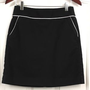 Loft Black Skirt with White Trim